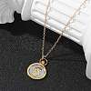 Brass Twelve Constellations Tarot Pendant Necklaces LS-NJEW-Q006-01H-G-5