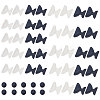 25 Pairs 5 Style Butterfly & Flat Round Anti-Slip Adhesive Soft Silicone Eyeglass Nose Pads FIND-GF0004-10-1