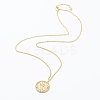 Brass Micro Pave Clear Cubic Zirconia Pendant Necklaces NJEW-J059-01T-2
