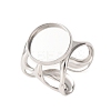 304 Stainless Steel Cuff Ring Components SA-CBA76C4-02P-04-1