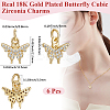 6Pcs Brass Micro Pave Cubic Zirconia Charms KK-BBC0016-80B-2