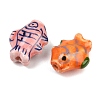Handmade Fish Porcelain Beads PORC-S446-M-3