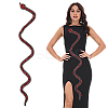 Snake Paillette Rhinestone Cloth Sew on Appliques PATC-WH0008-138-1