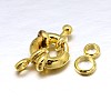 Brass Spring Ring Clasps X-KK-L082A-01G-2