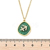 304 Stainless Steel Micro Pave Cubic Zirconia constellation Pendant Necklaces NJEW-R021-01G-09-5