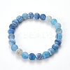 Natural Weathered Agate Beaded Stretch Bracelets BJEW-Q692-01B-1