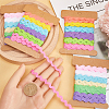 4 Cards 2 Styles  Polyester Wavy Fringe Trim Ribbon DIY-GF0009-48C-3