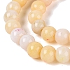Ombre Effect Opaque Crackle Glass Beads Strands GLAA-Q106-01A-A16-4