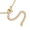Brass Clear Cubic Zirconia Cable Chain Smiling Face Cloud Flower Pendant Necklaces NJEW-B100-06G-3