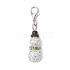 2Pcs Snowman Pave Disco Ball Beads & Brass Rhinestone Pendant Decorations HJEW-JM04452-4