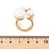 304 Stainless Steel & Cubic Zirconia & Plastic Cuff Rings for Women RJEW-M102-01G-5