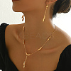 Vintage Teardrop Brass Earrings & Necklaces Sets for Women VA8501-5