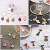 200Pcs 2 Colors Brass Wine Glass Charm Rings KK-SP0001-32B-6