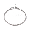 Non-Tarnish 304 Stainless Steel Bone Rope Chain Bracelet for Women BJEW-I311-01B-P-1