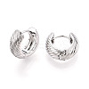 Brass Twist Hoop Earrings EJEW-T048-40P-2
