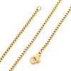 1.8mm Rack Plating Brass Box Chain Necklaces for Women Men MAK-L044-60G-2-4