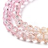 10 Strands Transparent Gradient Color Glass Beads Strands GLAA-CJ0002-09C-11