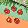 Golden Plated Alloy Enamel Charms X-ENAM-S118-03F-5