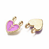 Alloy Enamel Charms ENAM-T012-02T-RS-3