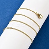 Brass Curb Chain Necklaces for Women NJEW-D302-50G-2