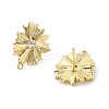 Brass Micro Pave Cubic Zirconia Stud Earring Findings KK-K371-39G-2