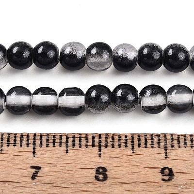 Baking Paint Transparent Glass Beads Strands DGLA-N011-4mm-10-1