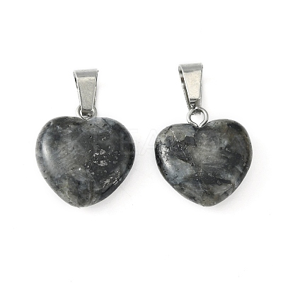 Natural Larvikite Pendants G-Q371-14-1