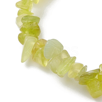 Natural Jade Chips Beaded Stretch Bracelets BJEW-TA00494-02-1