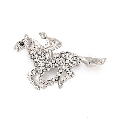 Zinc Alloy Crystal Rhinestone Brooch JEWB-U010-04P-05-1
