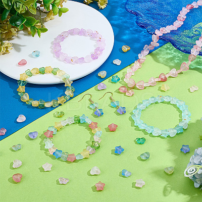 960Pcs Frosted Transparent Acrylic Beads OACR-PH0004-73-1