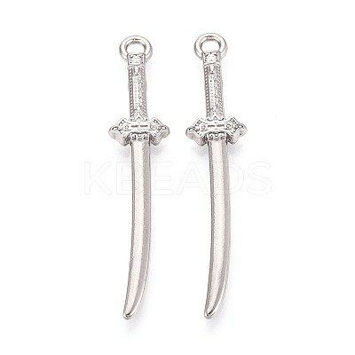 304 Stainless Steel Pendants STAS-N114-60P-1
