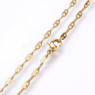 304 Stainless Steel Mariner Link Chain Necklaces NJEW-P226-03G-04-1