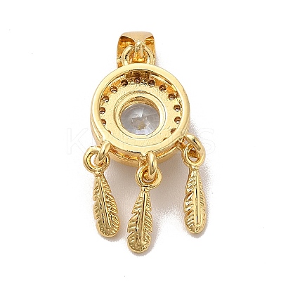 Rack Plating  Brass Micro Pave Cubic Zirconia Pendant ZIRC-C002-01G-1
