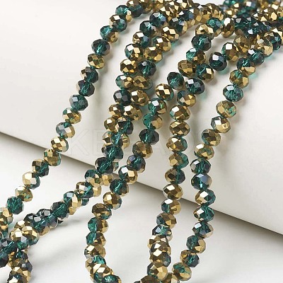 Electroplate Transparent Glass Beads Strands LS-EGLA-A034-T6mm-O10-1