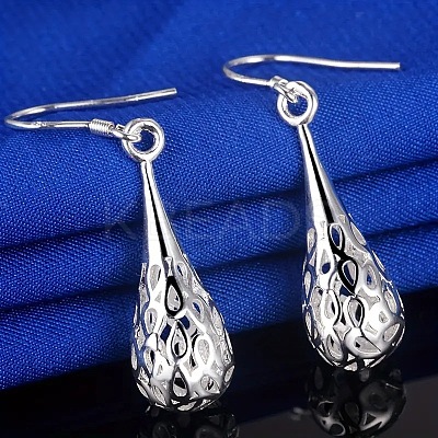 Hollow Teardrop Alloy Dangle Earrings FS-WGBABE9-01-1