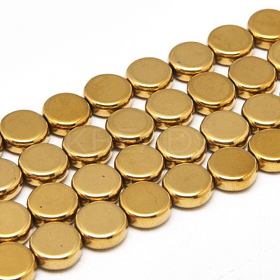 Electroplate Non-magnetic Synthetic Hematite Beads Strands G-T060-10mm-01F-1