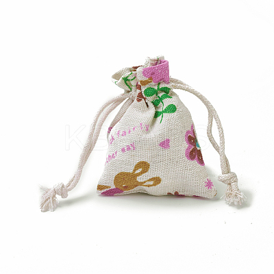 Bunny Burlap Packing Pouches ABAG-I001-7x9-09-1