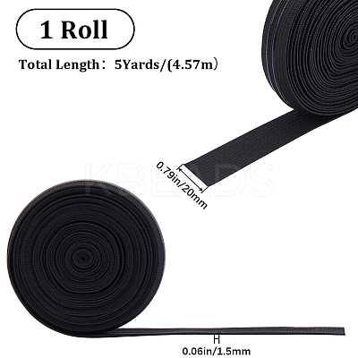 Flat Polyester Non-Slipped Elastic Cord OCOR-GF0003-16A-01-1