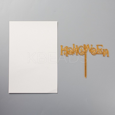 Acrylic Halloween Theme Word Cake Insert Card Decoration DIY-H109-19-1