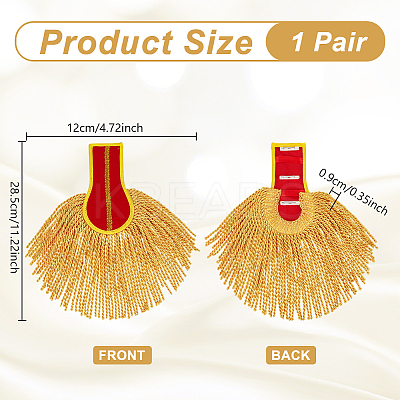Polyester Tassel Epaulettes AJEW-WH0481-519C-02-1