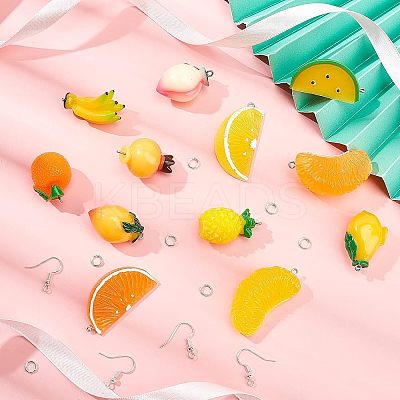 SUPERFINDING DIY 24 Pairs Fruits Themed Earring Making Kits DIY-FH0002-08-1