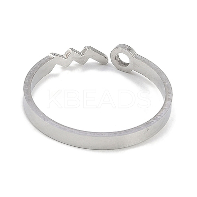Non-Tarnish Constellations 304 Stainless Steel Open Cuff Ring for Women RJEW-L122-001P-02-1