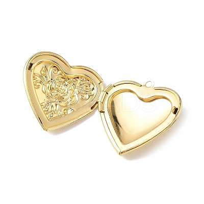 Valentine's Day Brass Locket Pendants KK-L268-022G-02-1