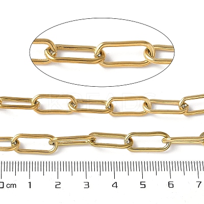 304 Stainless Steel Paperclip Chains CHS-L030-03G-1