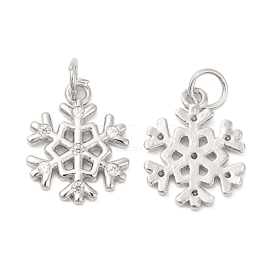 Christmas Rack Plating Brass Pendants KK-D037-01P-1