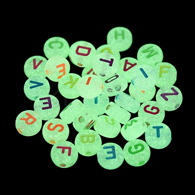 Transparent Luminous Acrylic Beads OACR-I006-04A-1
