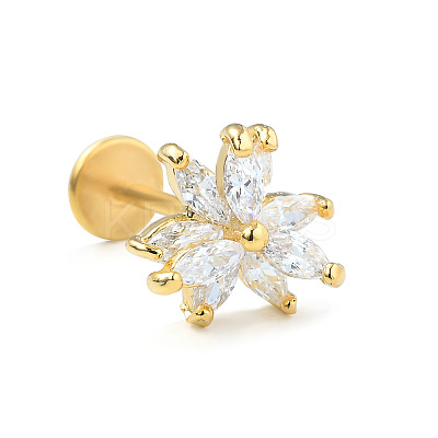 Stainless Steel Micro Pave Clear Cubic Zirconia Cartilage Earrings for Women Men WG39C06-03-1