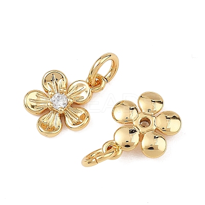 SHEGRACE Valentine's Day Brass Clear Cubic Zirconia Charms XGRQ3P989-577G-1