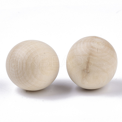 Natural Wooden Round Ball WOOD-T014-25mm-1