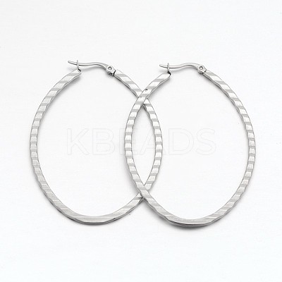 Tarnish Resistant Mixed 304 Stainless Steel Hoop Earring EJEW-P066-48P-1